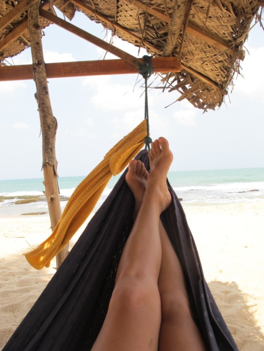 Tough Life. Lying at the southern tip of Sri Lanka, with nothing but ocean separating me from Antarctica.